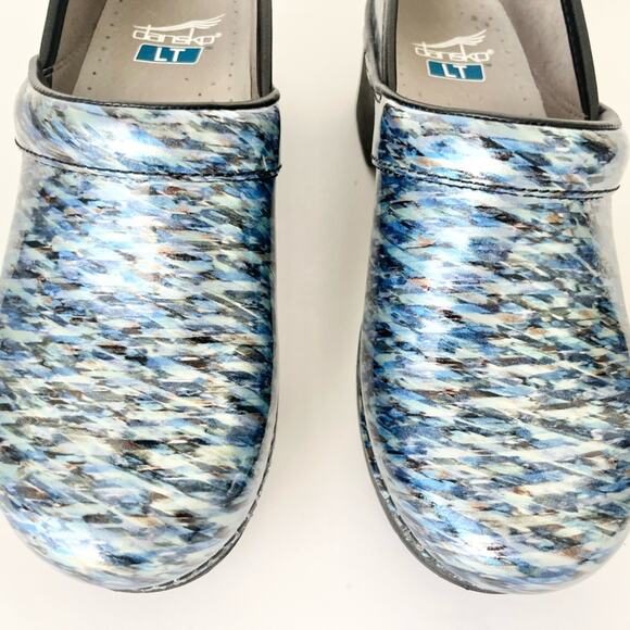 Dansko LT professional Clogs 36 US 6 Patent Blue Waves - Picture 8 of 12